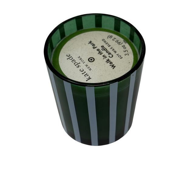 Kate Spade New York x Target Green White Striped Scented Candle Walk In The Park - Picture 4 of 8